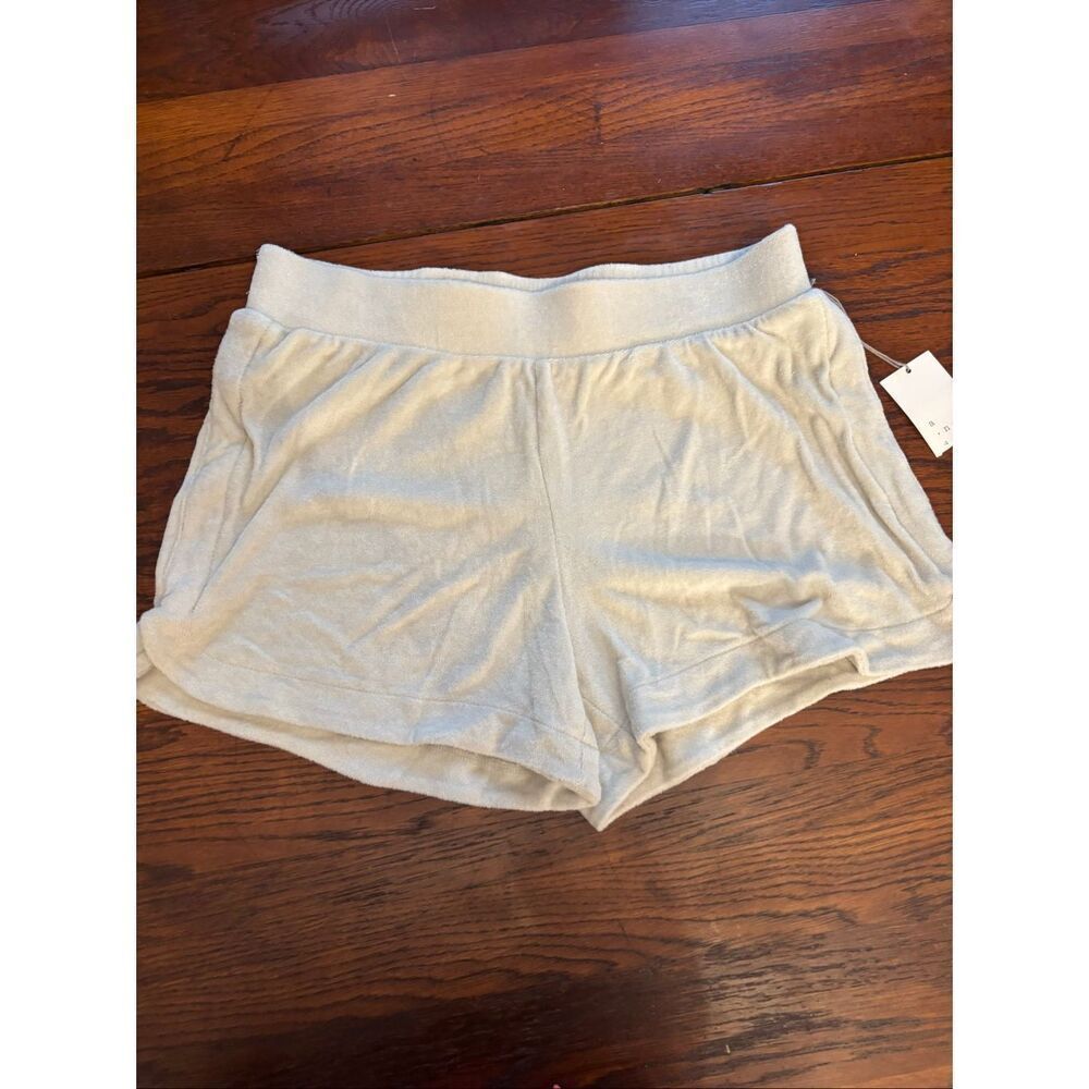 A New Day Terrycloth Shorts Medium Cream Pockets NWT
